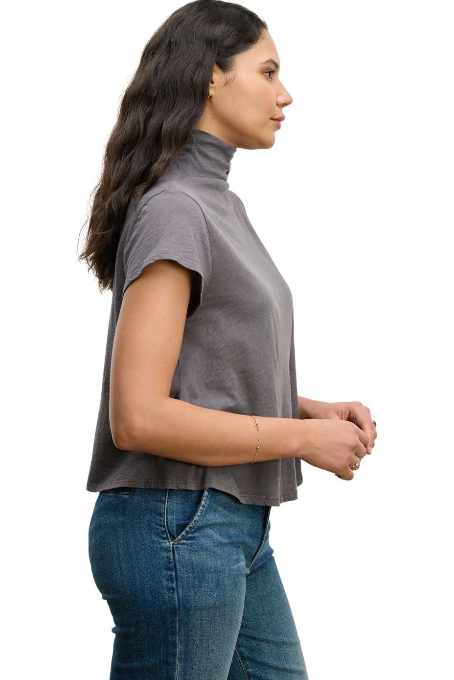Velvet Savi Mock Neck Tee