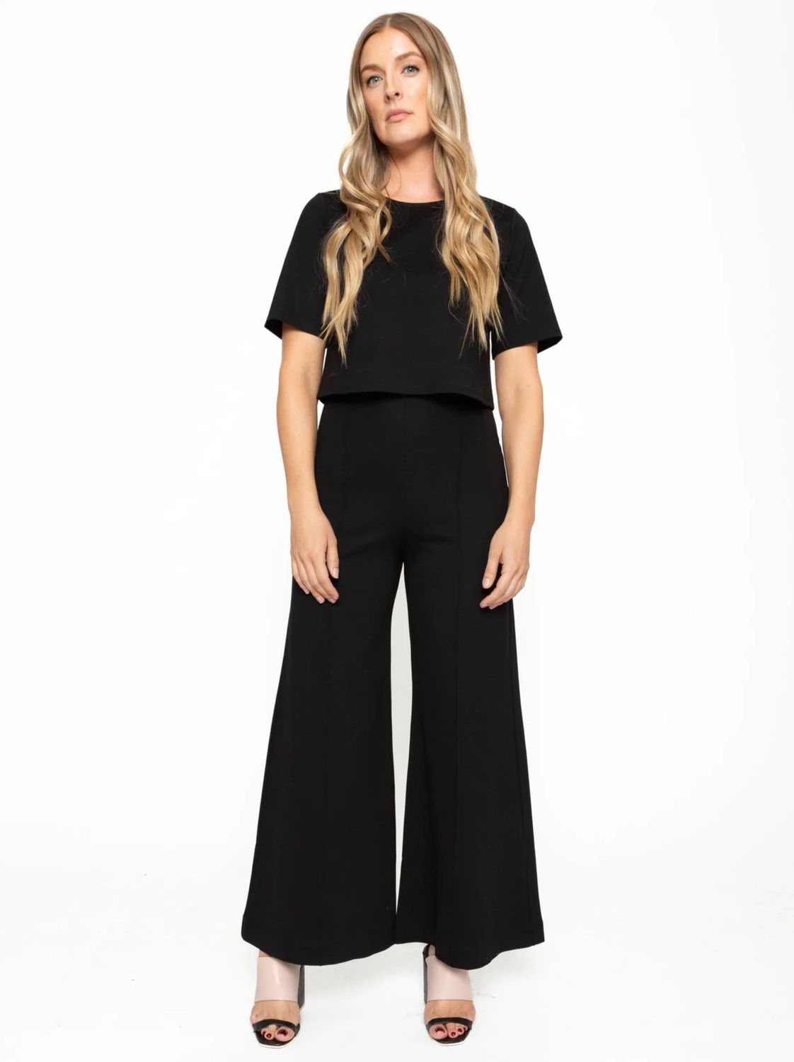 Ripley Rader Ponte Knit Wide Leg Crop Pant