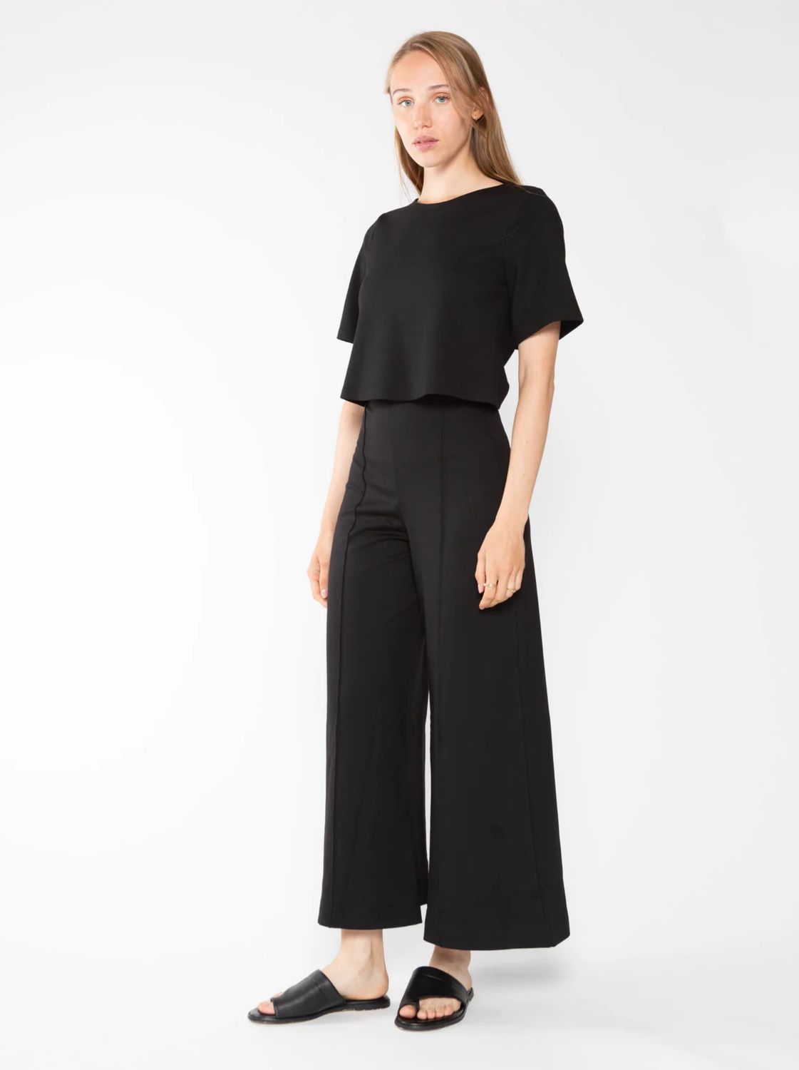 Ripley Rader Ponte Knit Wide Leg Crop Pant