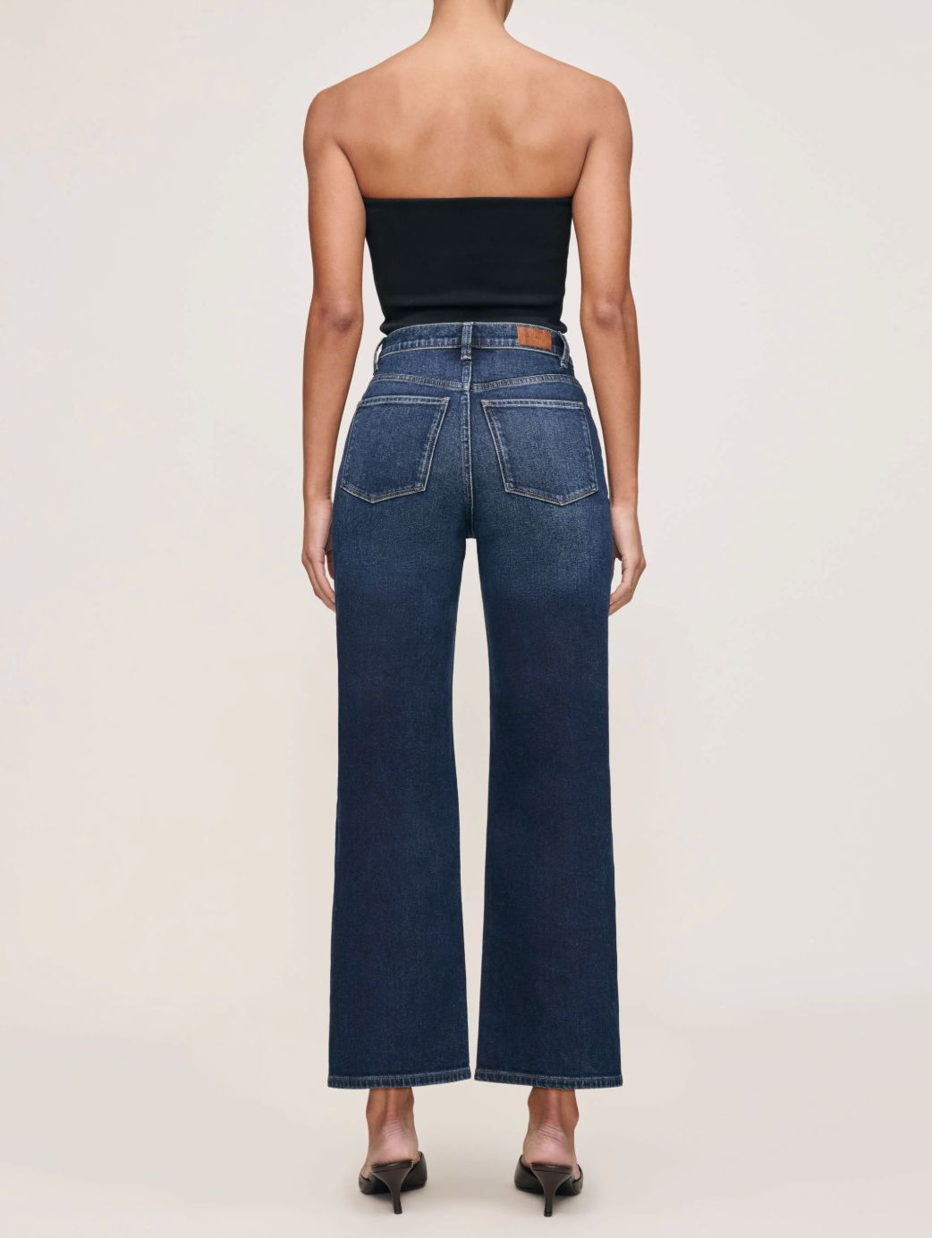 DL1961 Karmine Refined Wide Leg Jean in Dark Sea