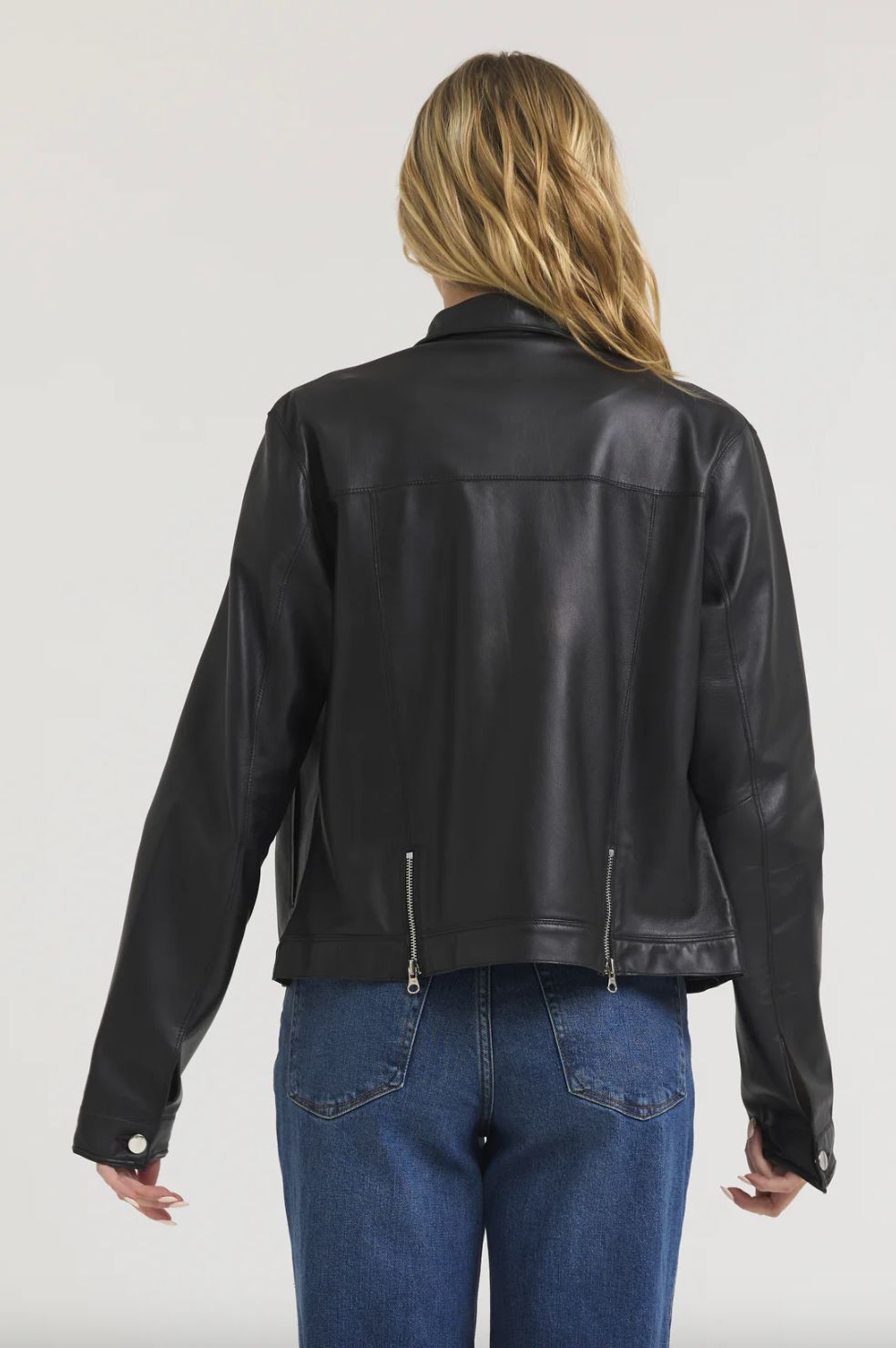 Jakett Alexa Burnished Leather Jacket