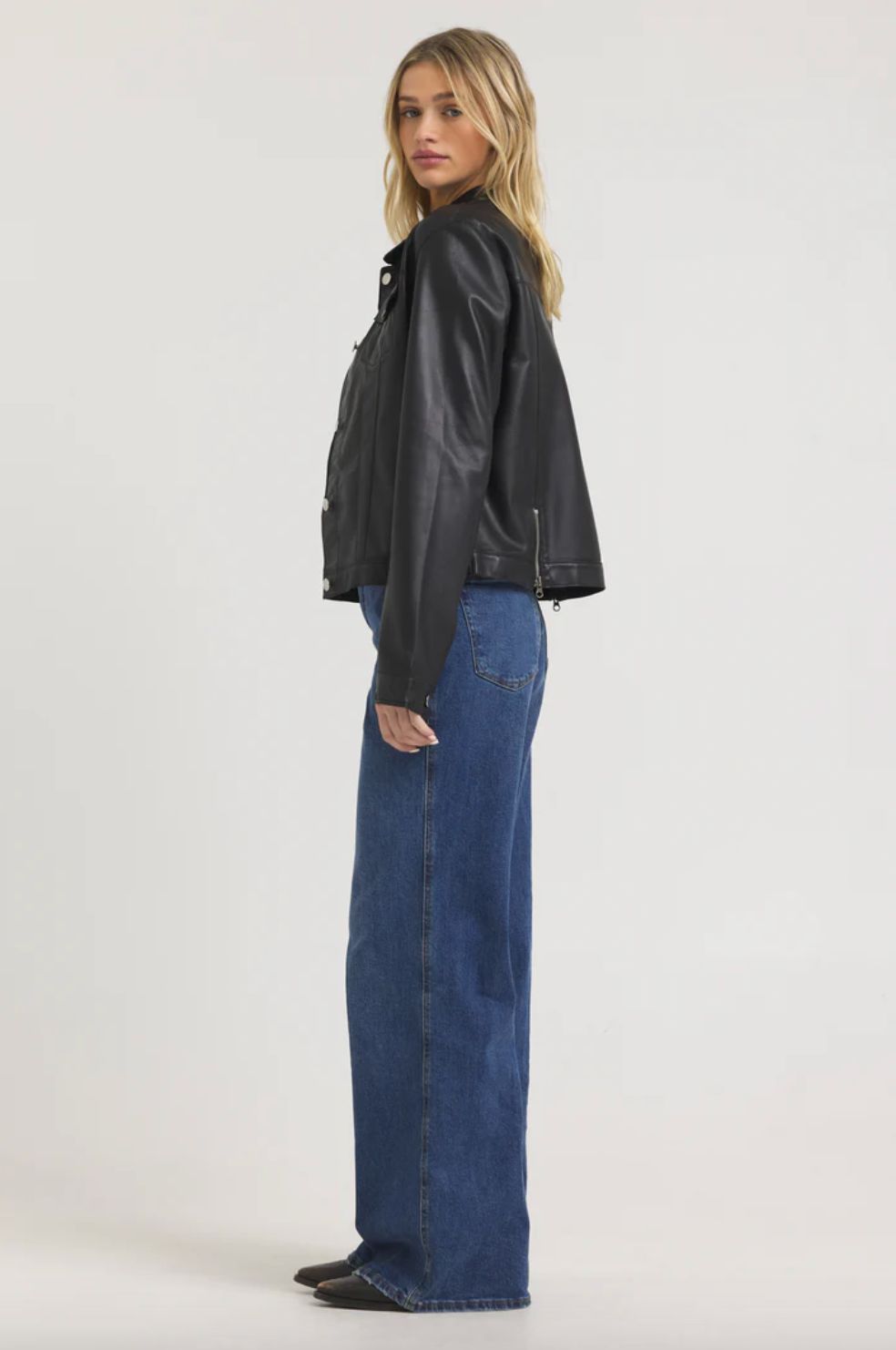 Jakett Alexa Burnished Leather Jacket