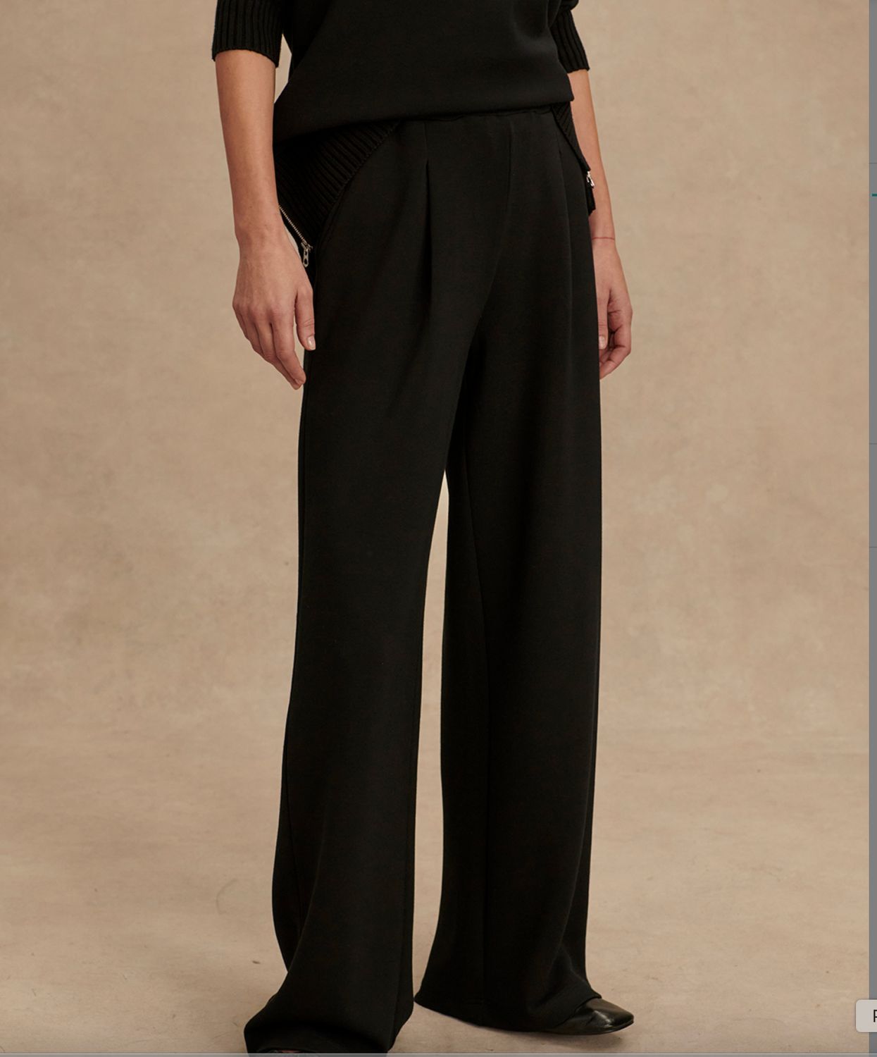 Varley Extra Wide Leg Pant - 29.5", Color: BLACK, Size: XXS