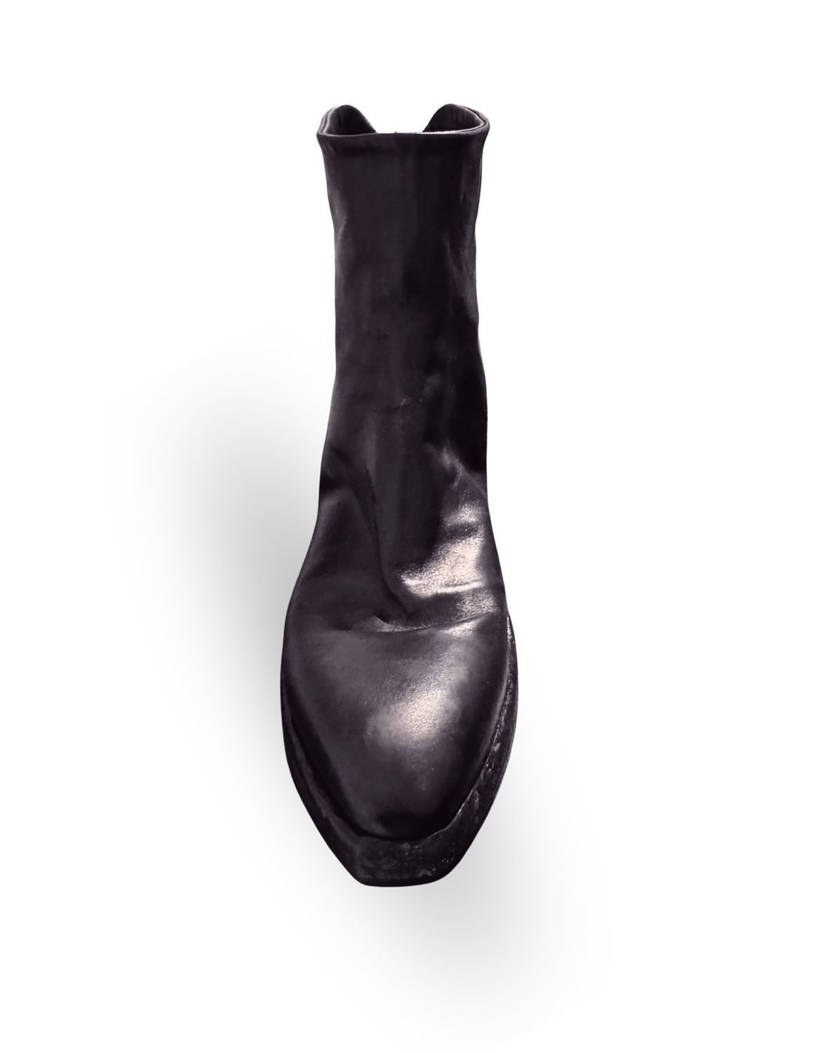 Shoto Black Mid Height Leather Boot