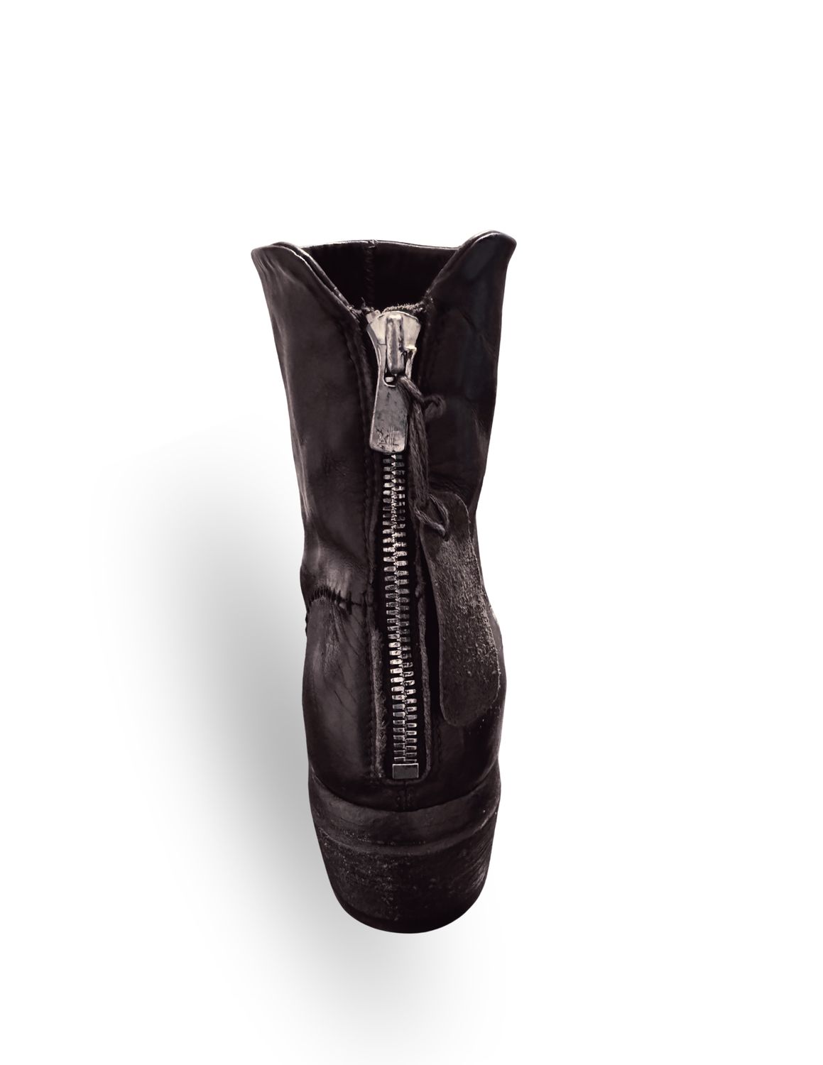 Shoto Black Mid Height Leather Boot