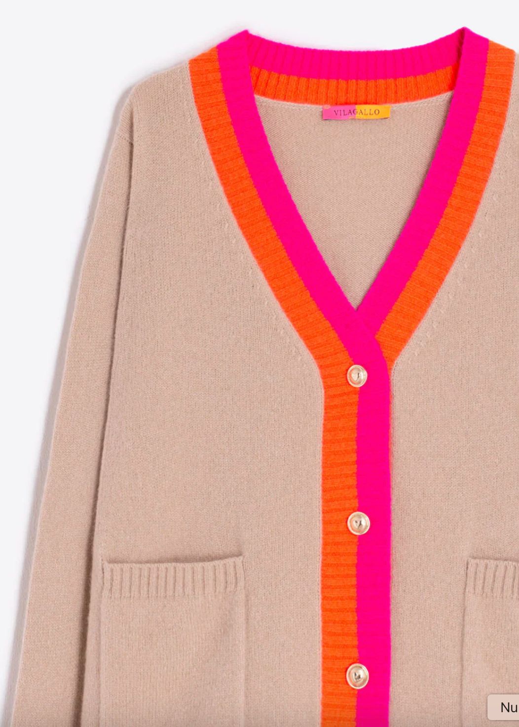 Vilagallo Varsity Stripe Cardigan
