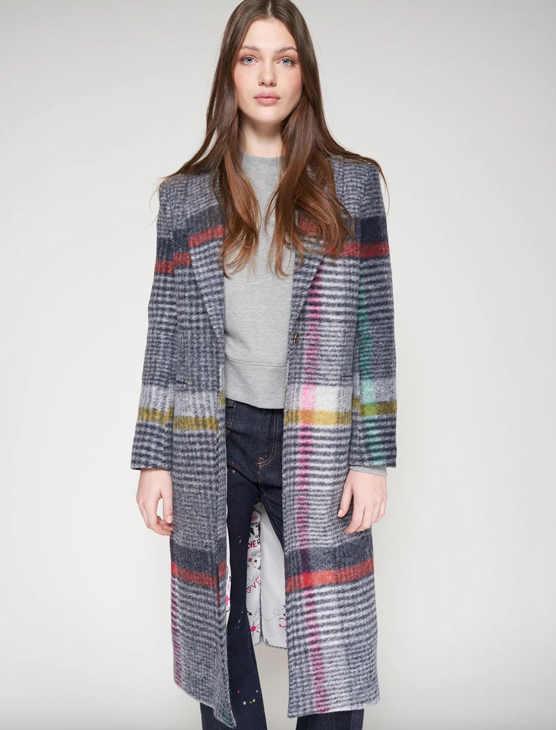Vilagallo Plaid Coat