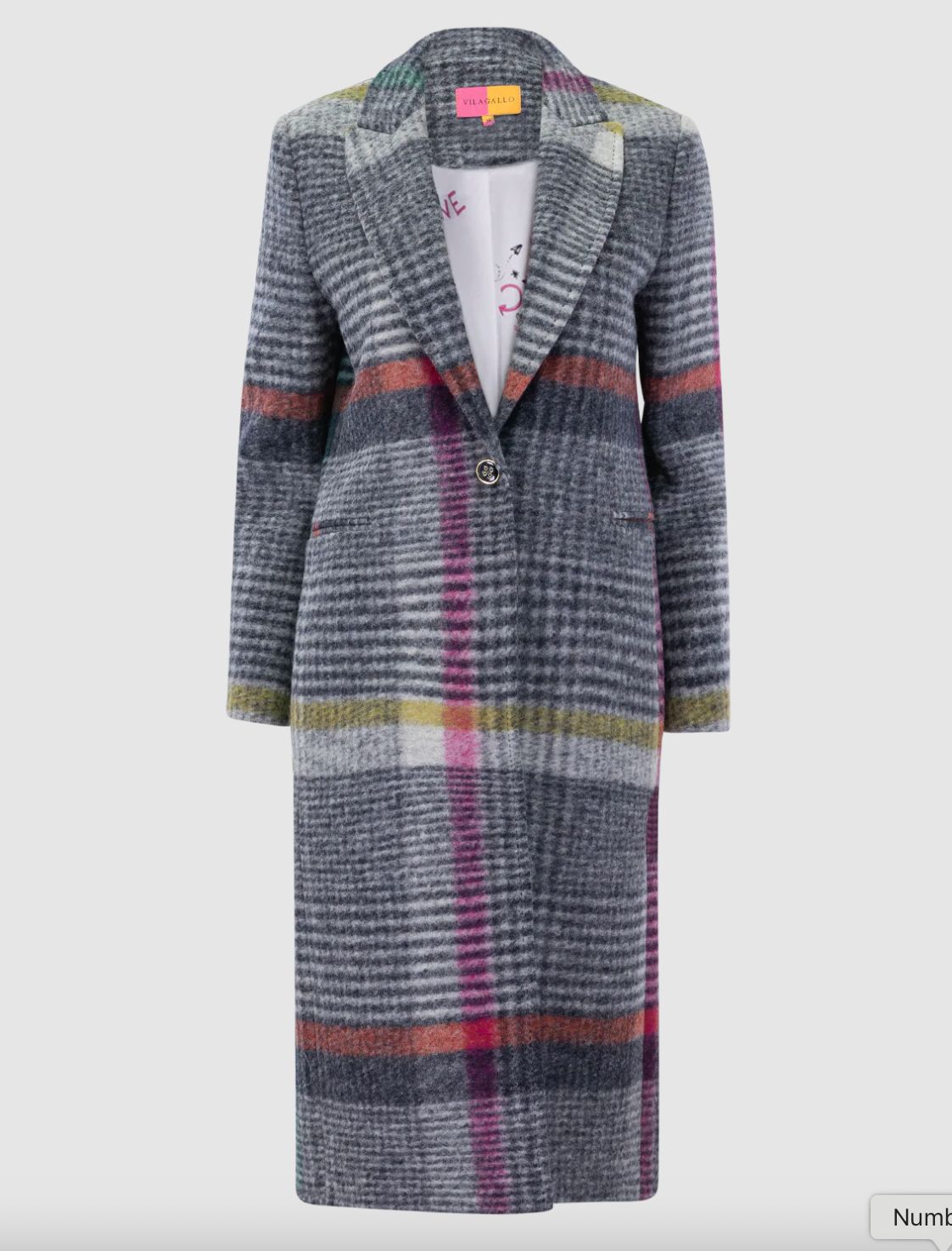 Vilagallo Plaid Coat