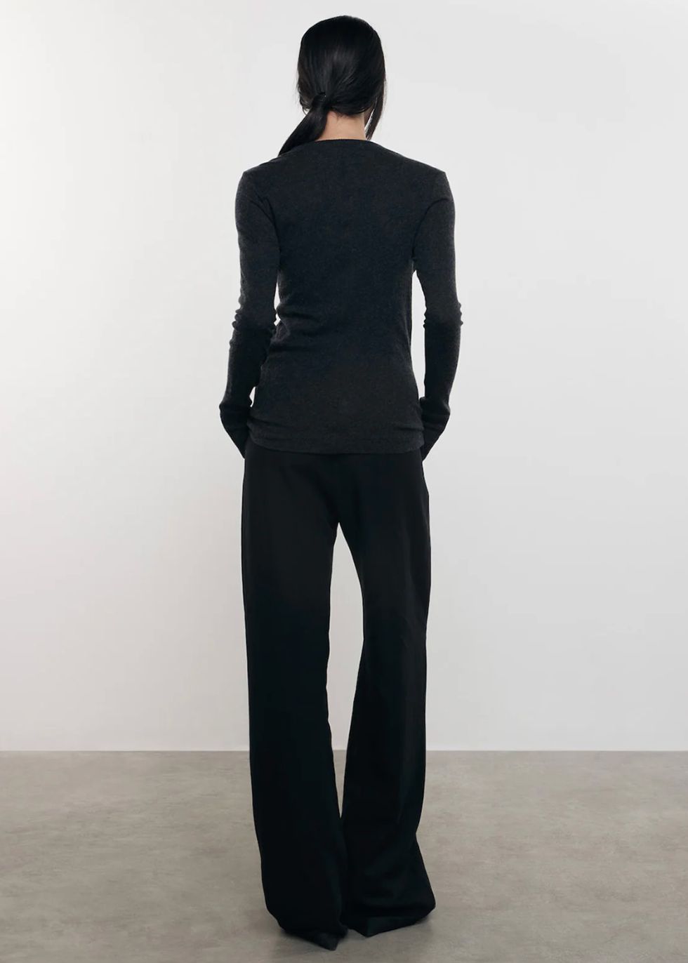 Enza Costa Cashmere Easy Cuff Crew
