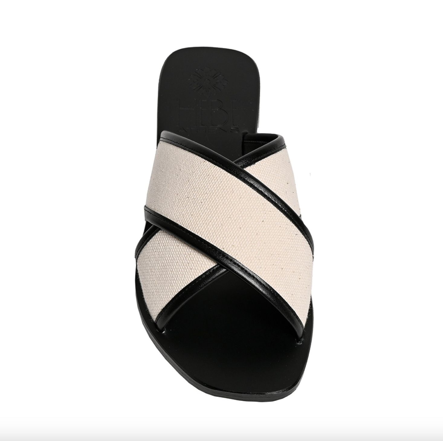 Hebe Ekati Canvas and Leather Slide