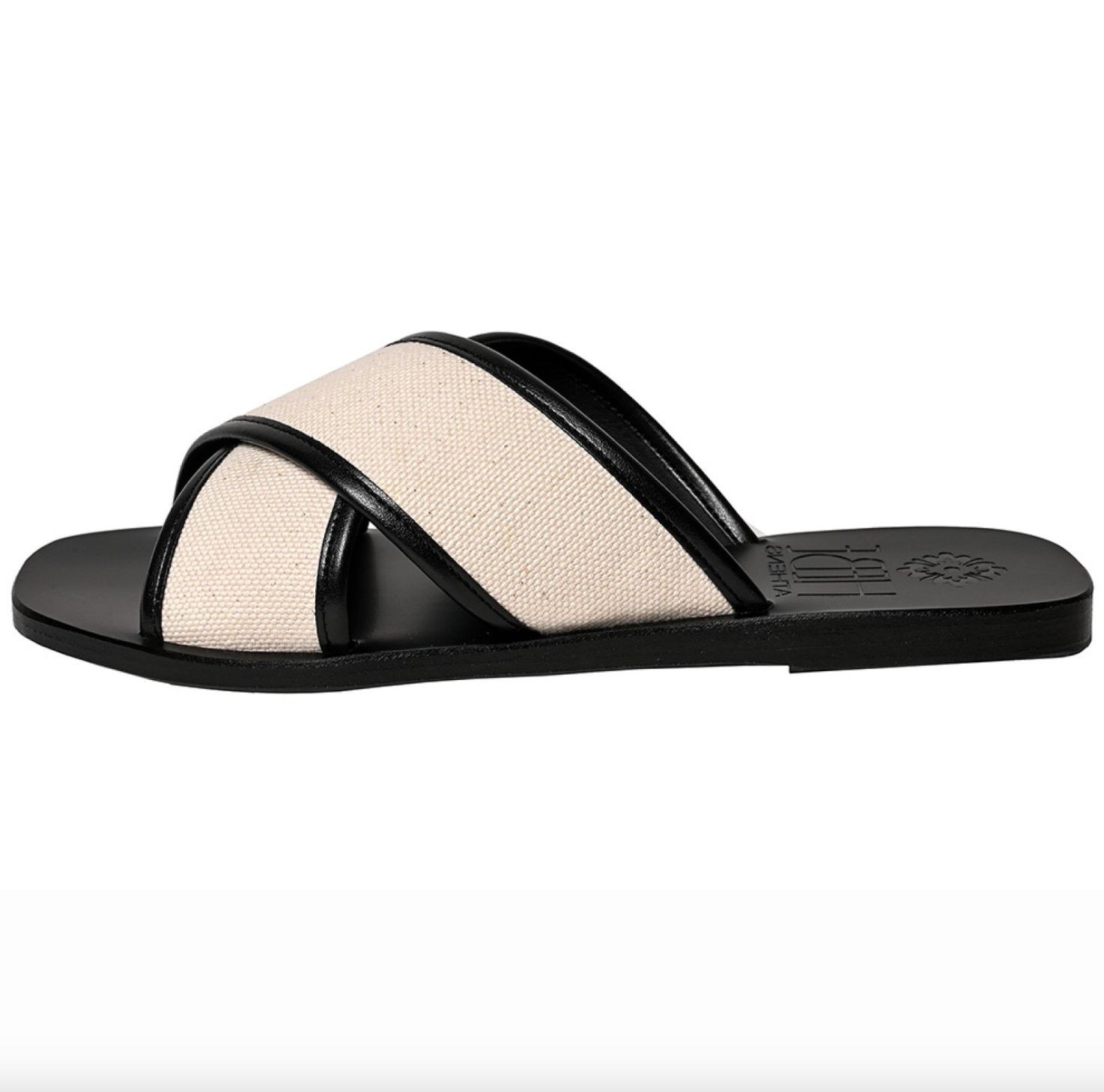 Hebe Ekati Canvas and Leather Slide