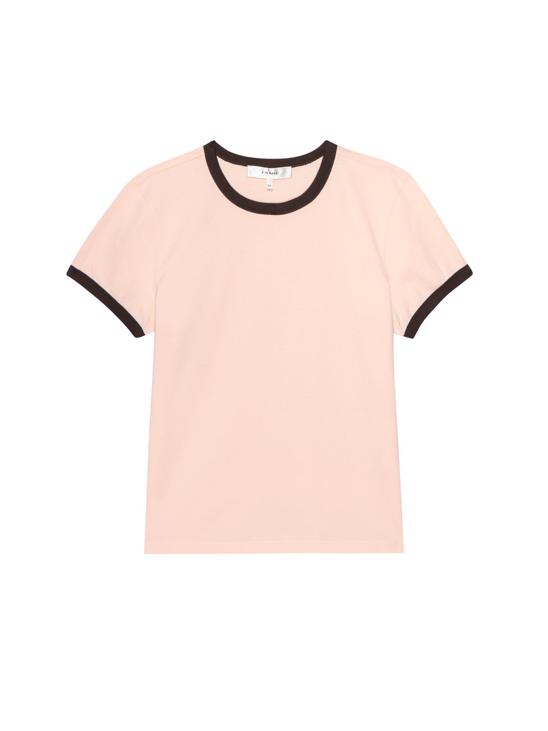 Frame The Ringer Baby Tee In Light Petal Pink