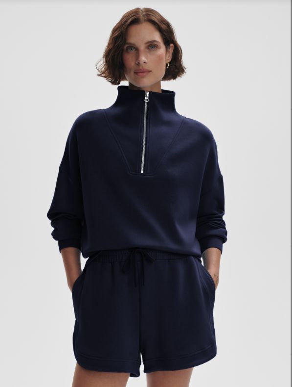 Varley Hawley Half Zip in Navy