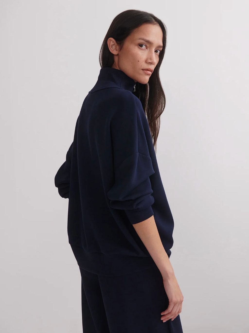 Varley Hawley Half Zip in Navy