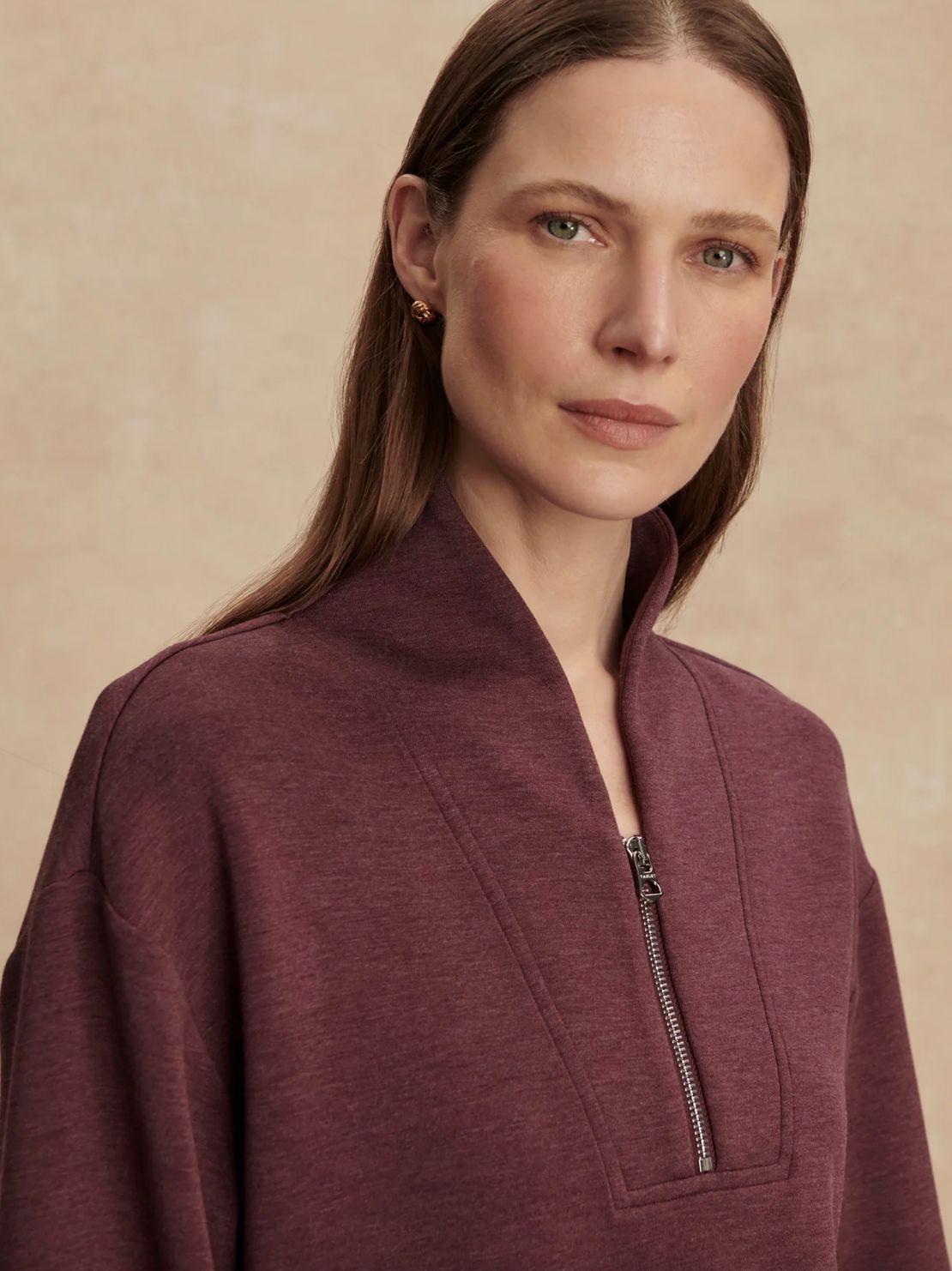 Varley Davidson Quarter-Zip in Sassafras Marl