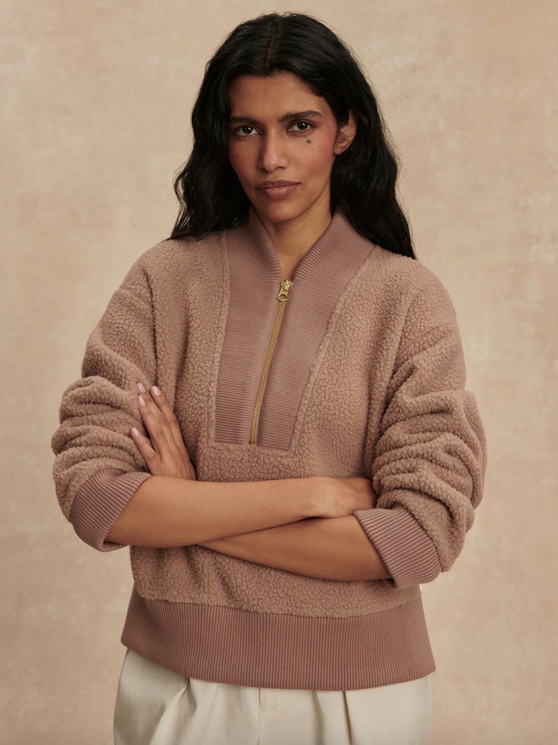 Varley Mumford Half Zip Fleece Sweatshirt