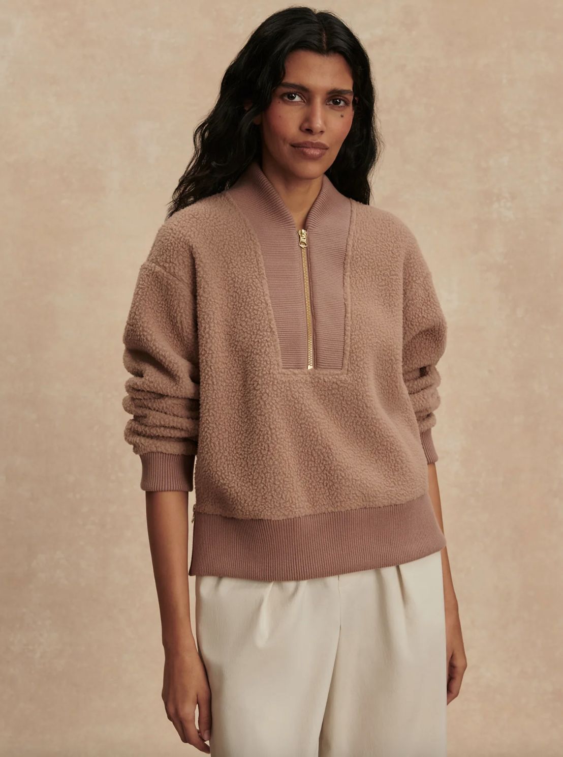 Varley Mumford Half Zip Fleece Sweatshirt