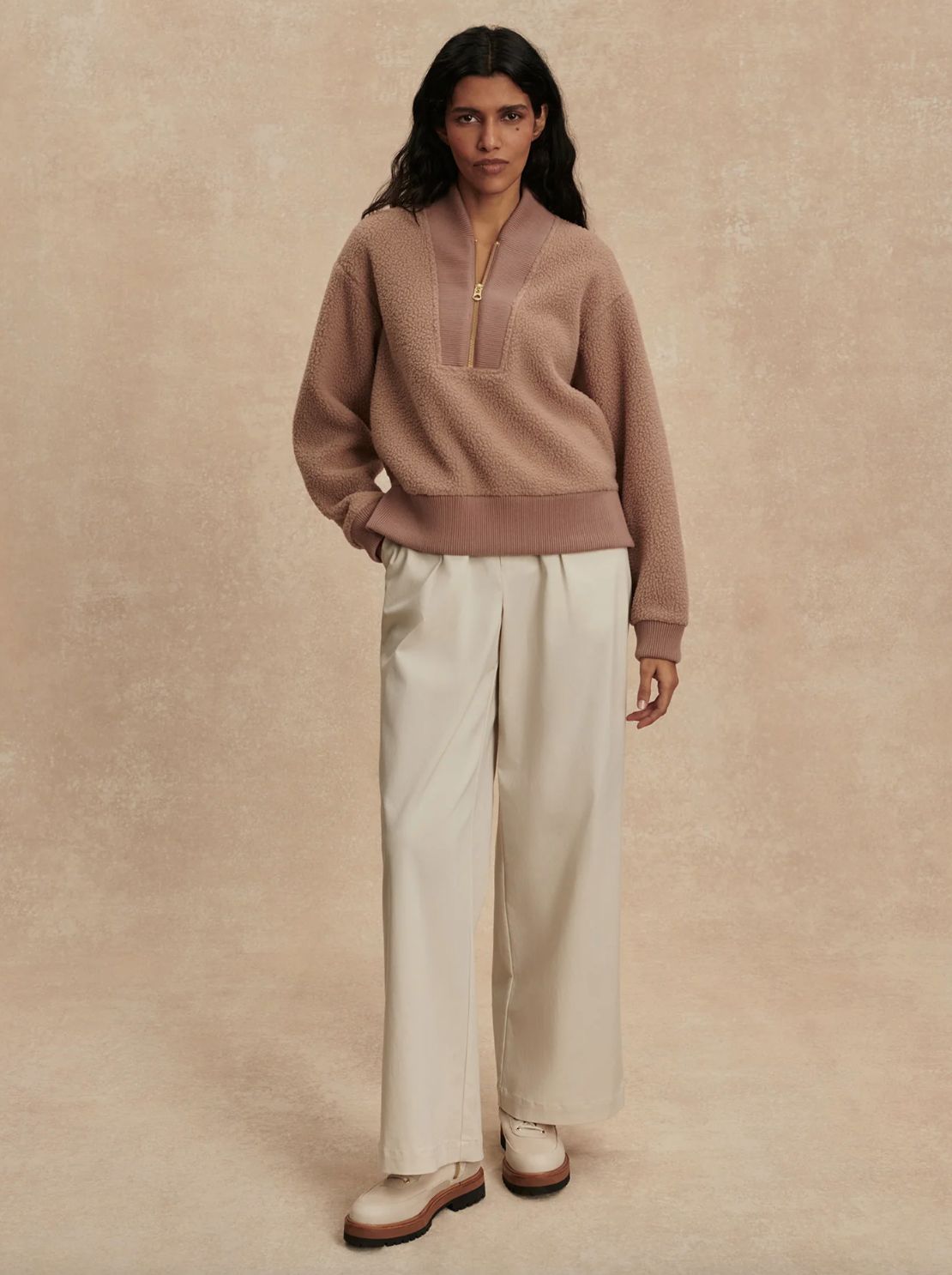 Varley Mumford Half Zip Fleece Sweatshirt