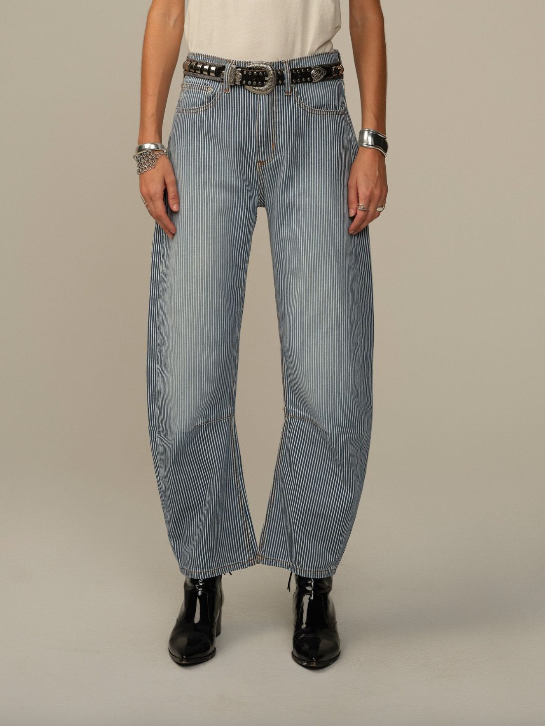Road To Nowhere Pilon Railroad Stripe Jean
