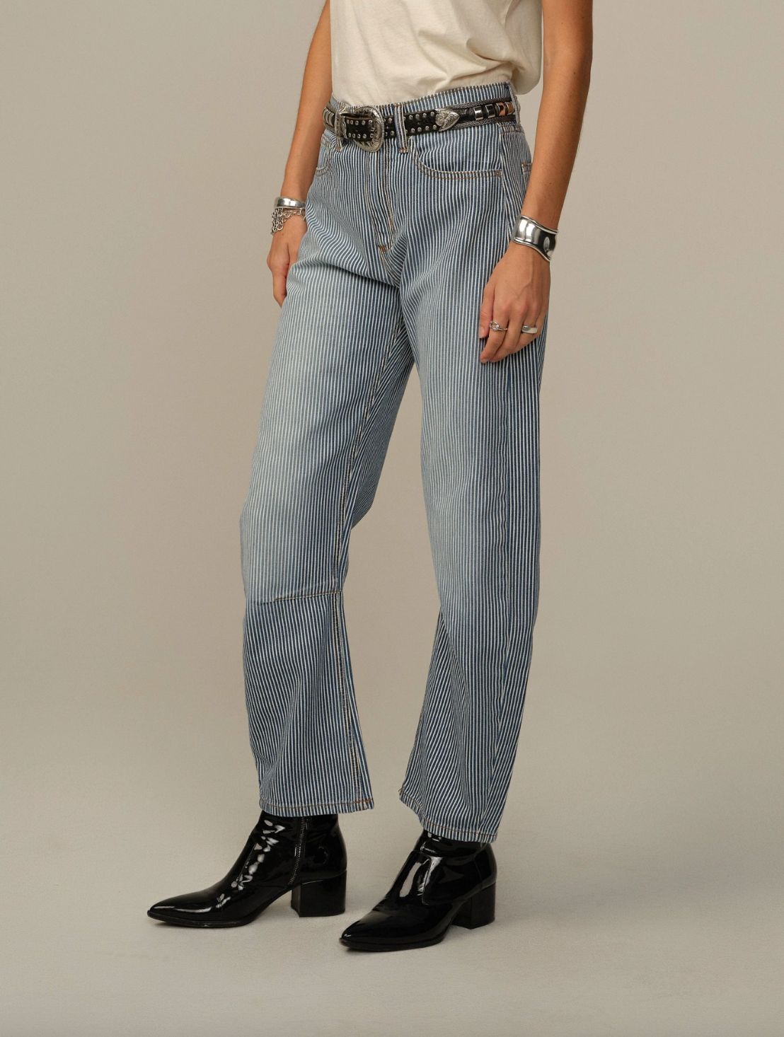 Road To Nowhere Pilon Railroad Stripe Jean