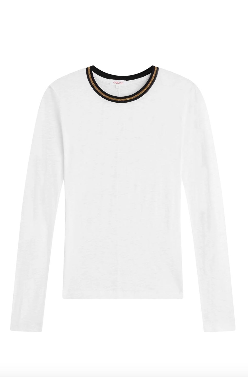 Goldie Long Sleeve Gold Tipped Ringer Tee