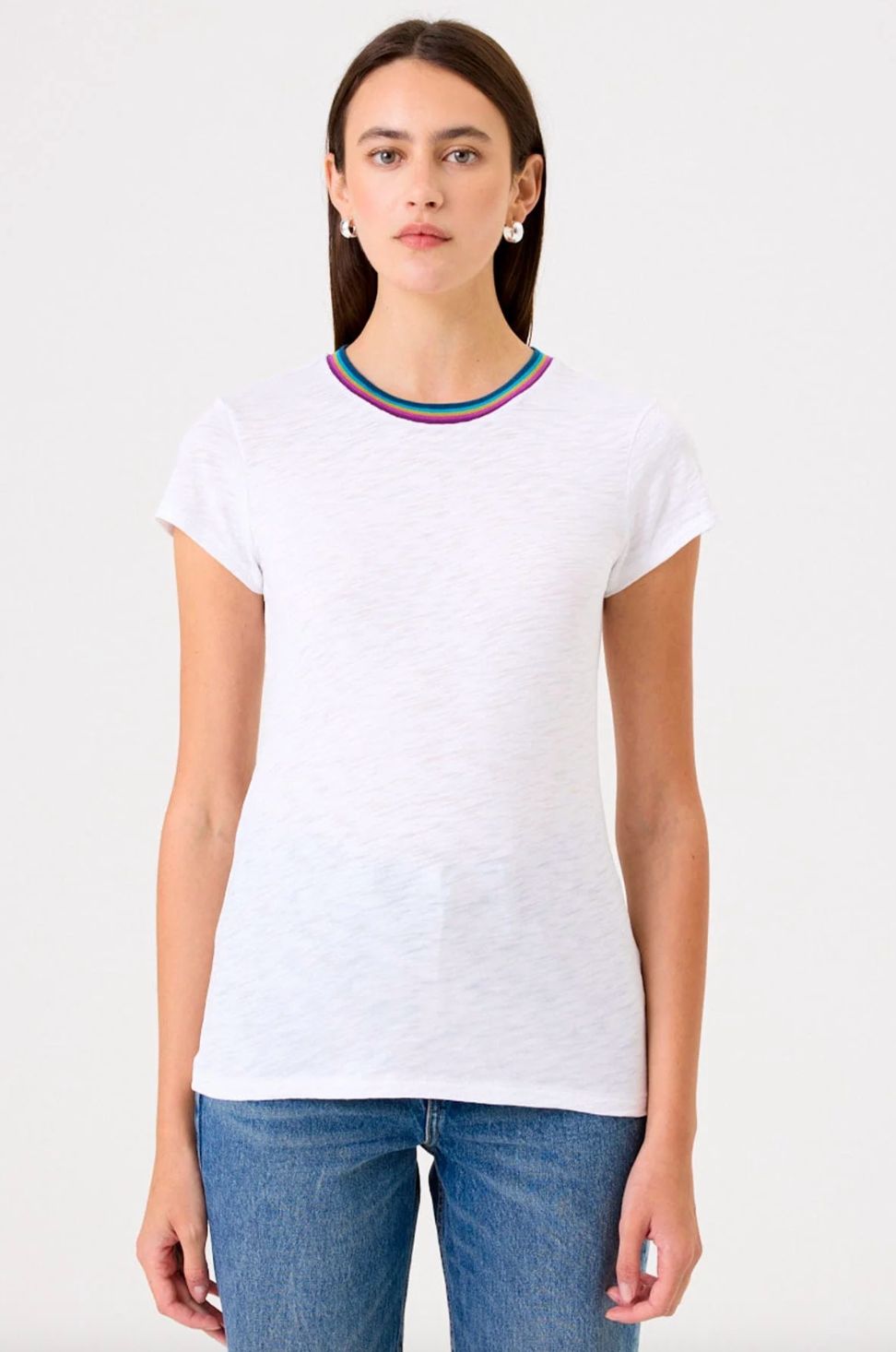Goldie Summer Rainbow Ringer Tee