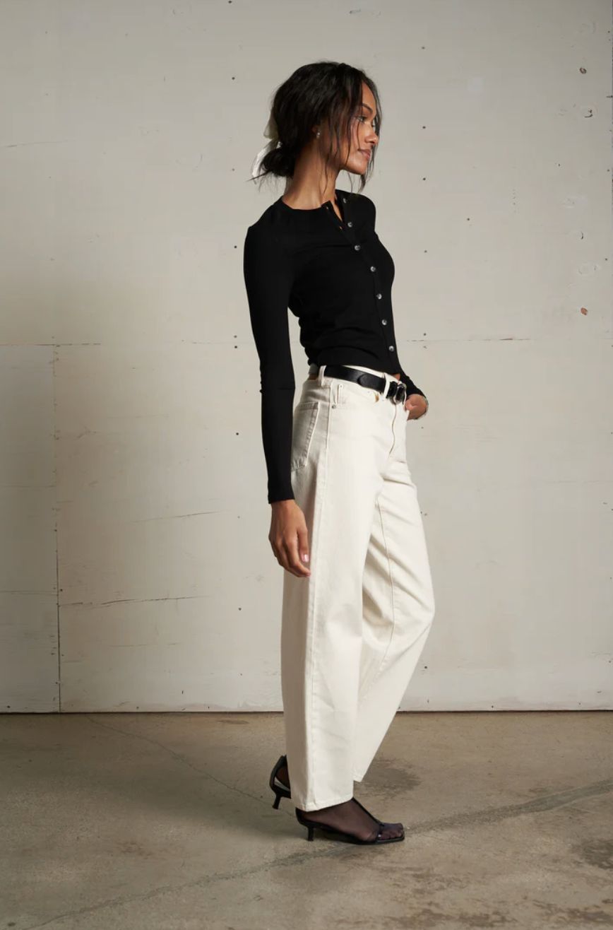 Perfect White Tee Maureen Top in Black