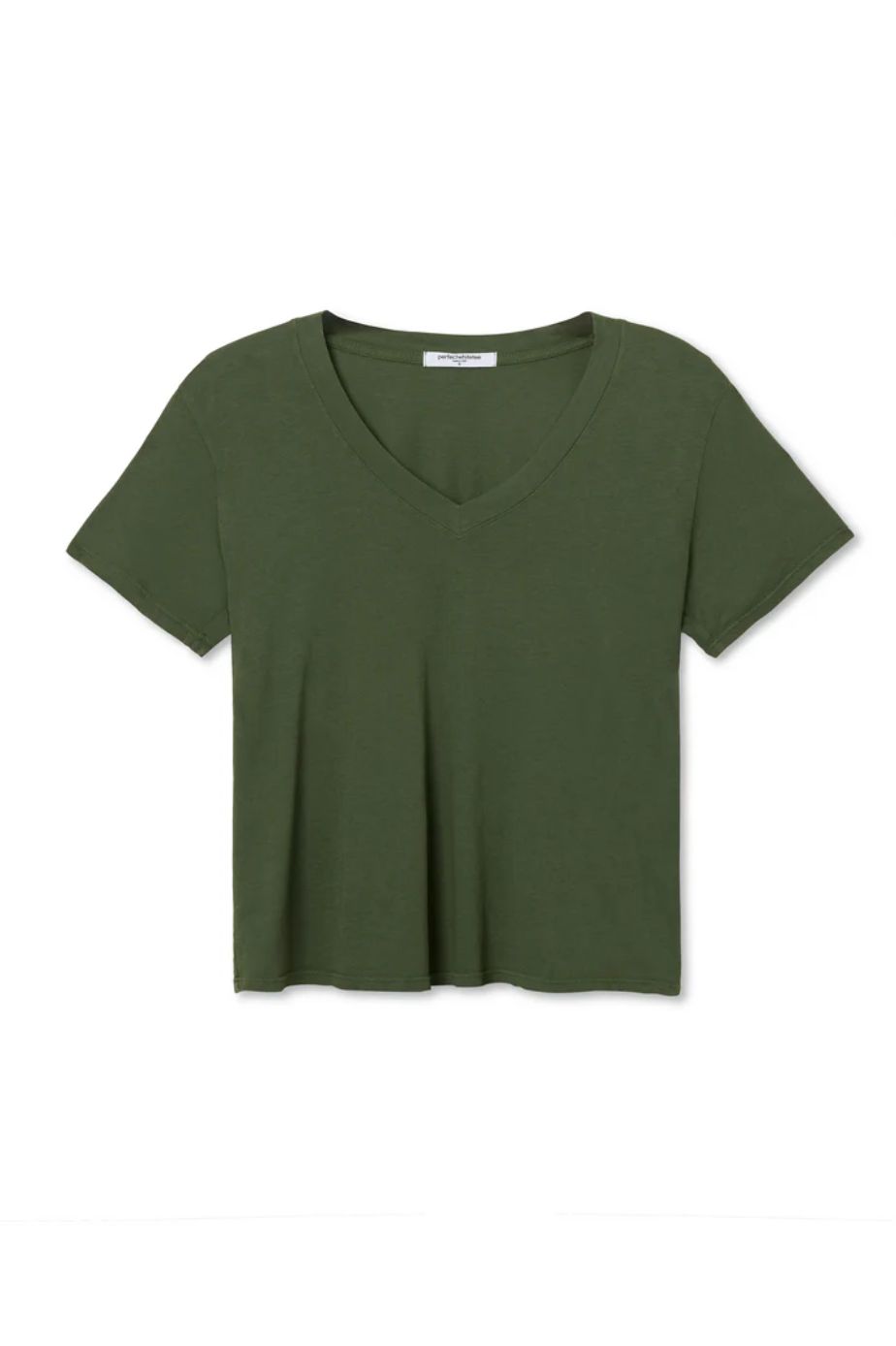Perfect White Tee Hendrix V-Neck in Fern