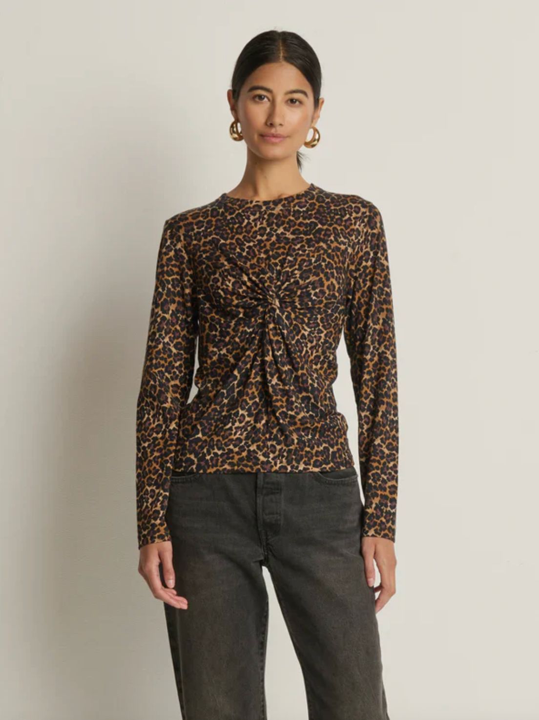 Nation Marion Leopard Twist Tee