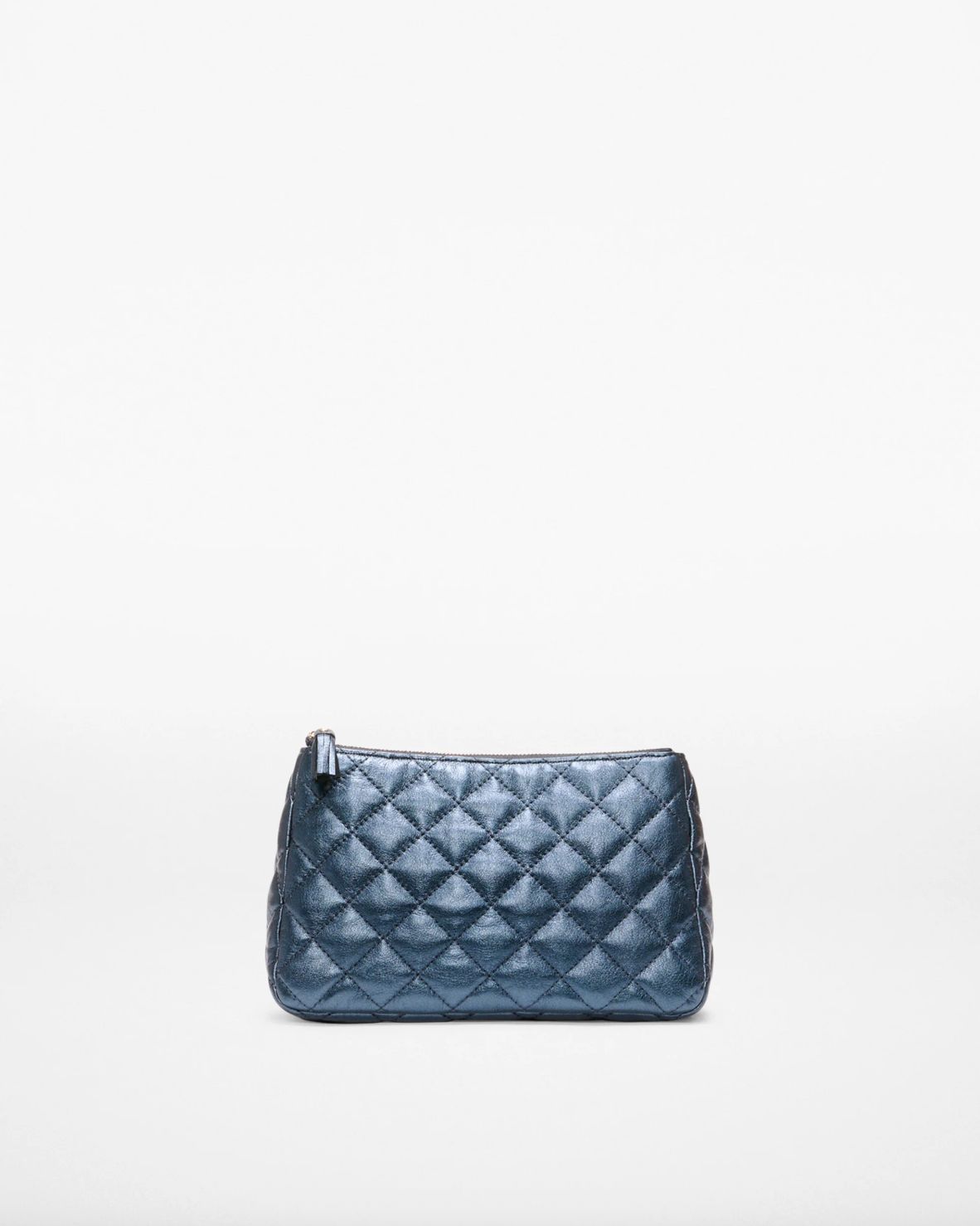 MZ Wallace Medium Luna Cosmetic in Midnight Metallic Leather