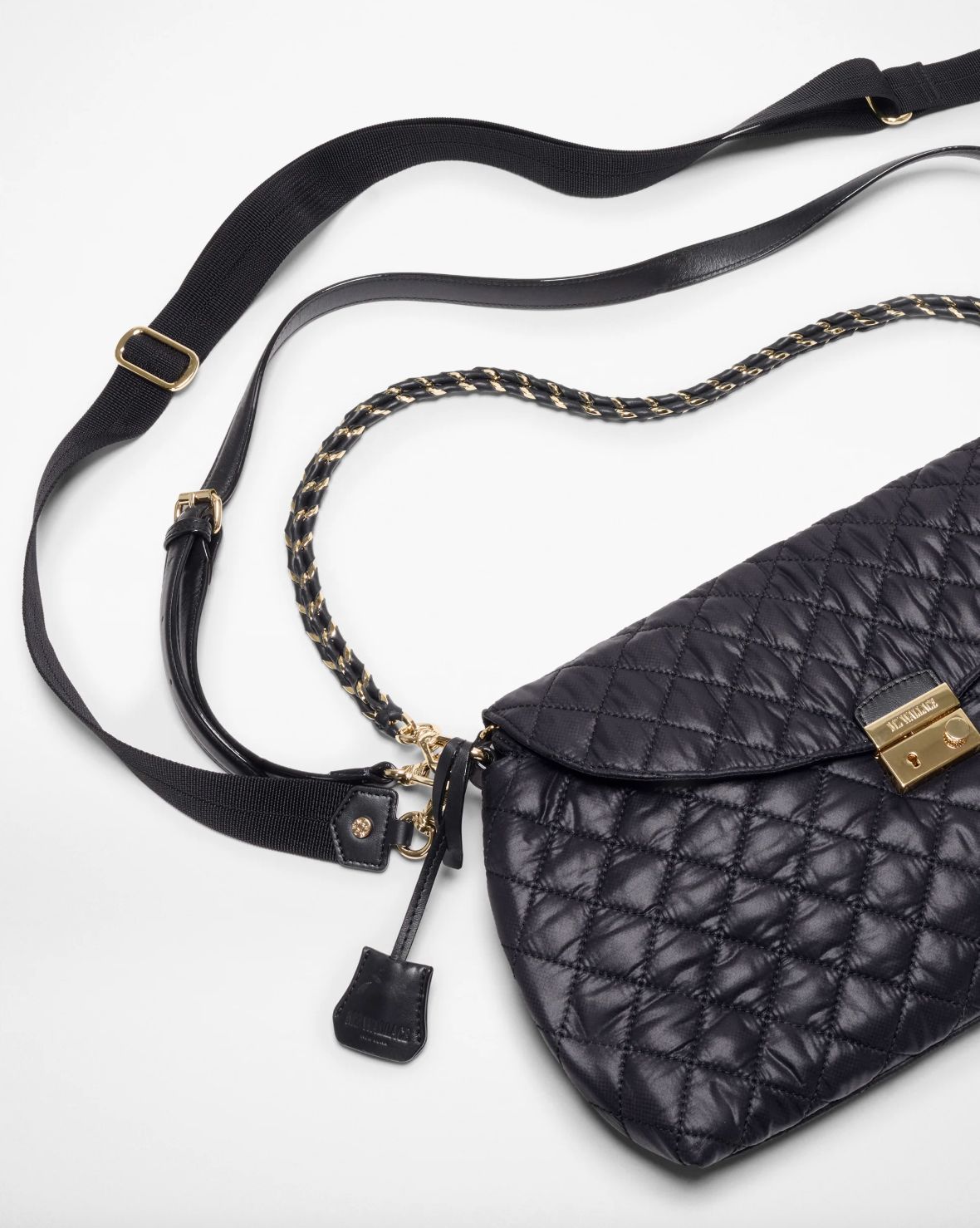 MZ Wallace Crosby Lock Shoulder Bag in Black