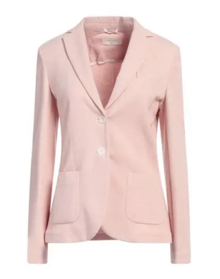 Circolo Cotton Honeycomb Blazer, Color: Pink, Size: 40