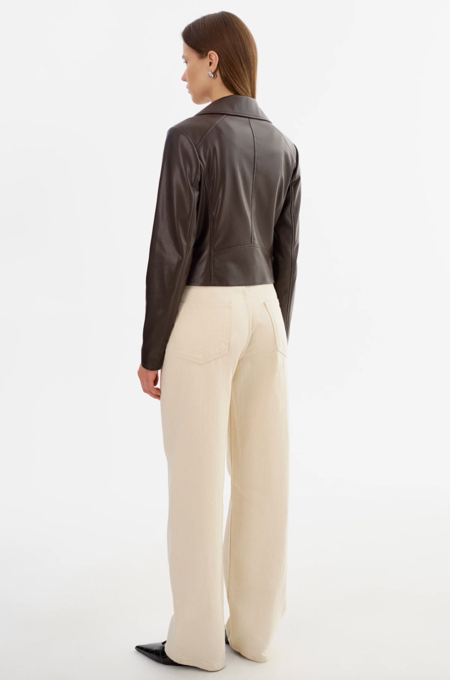 Lamarque Pascale Vegan Moto in Dark Brown