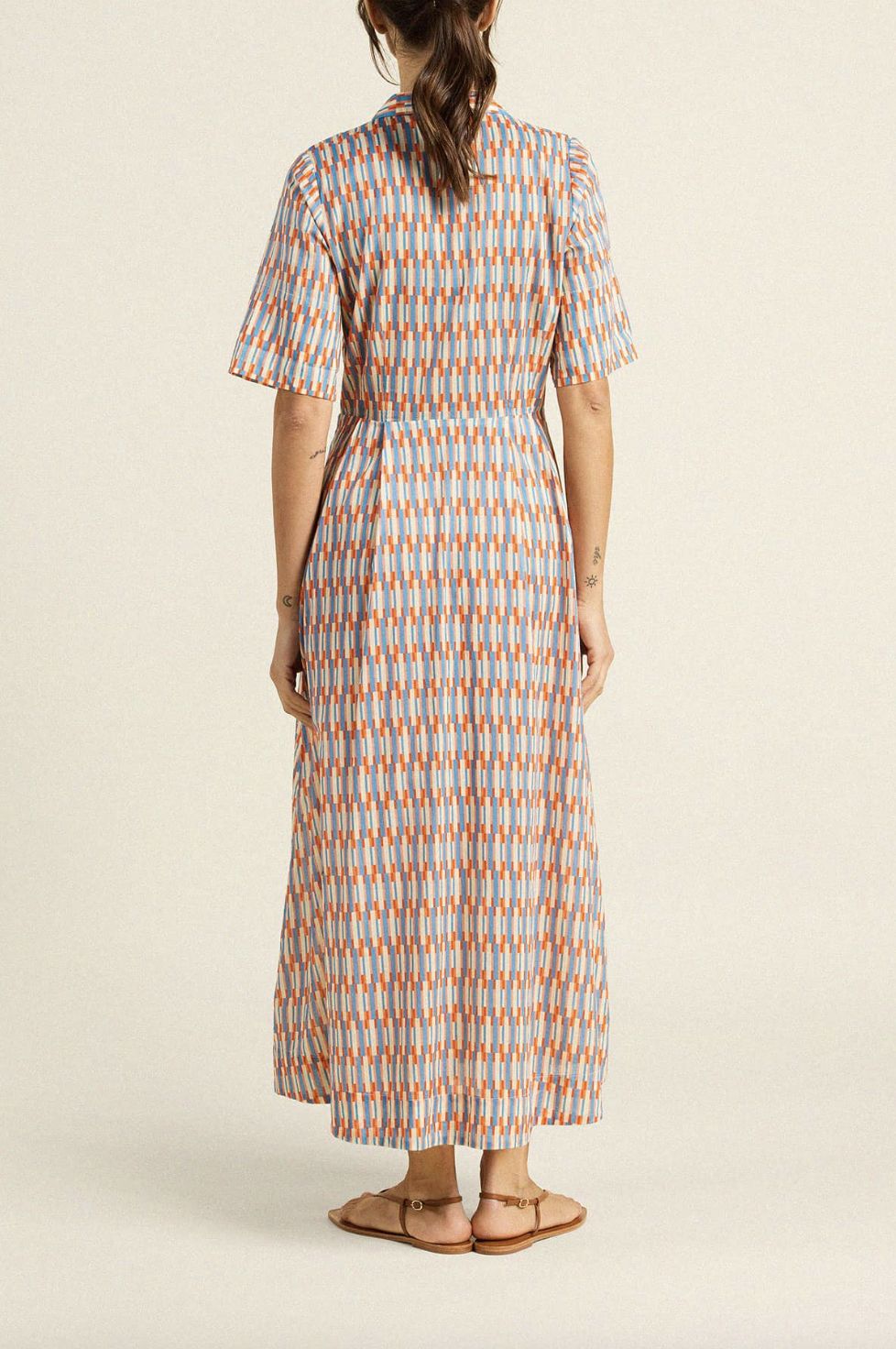 Trovata Aster Dress in Retro Grid Print