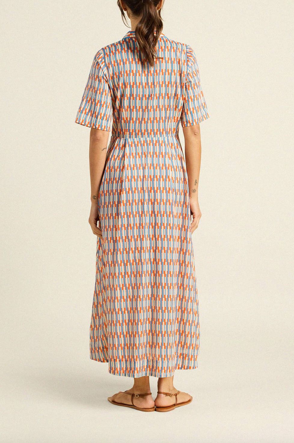 Trovata Aster Dress in Retro Grid Print