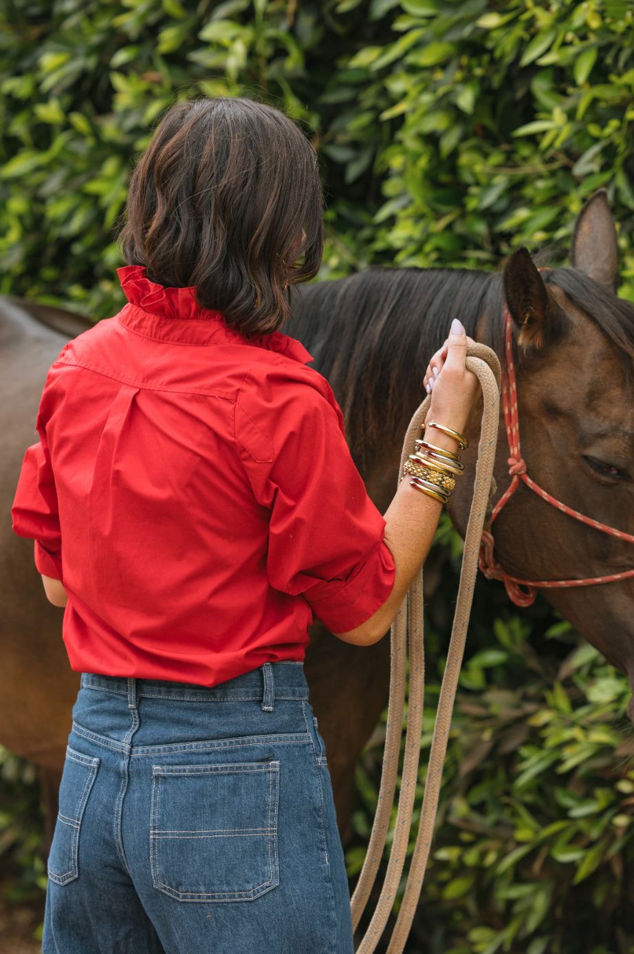 KMJ Southern Lover Blouse in Red