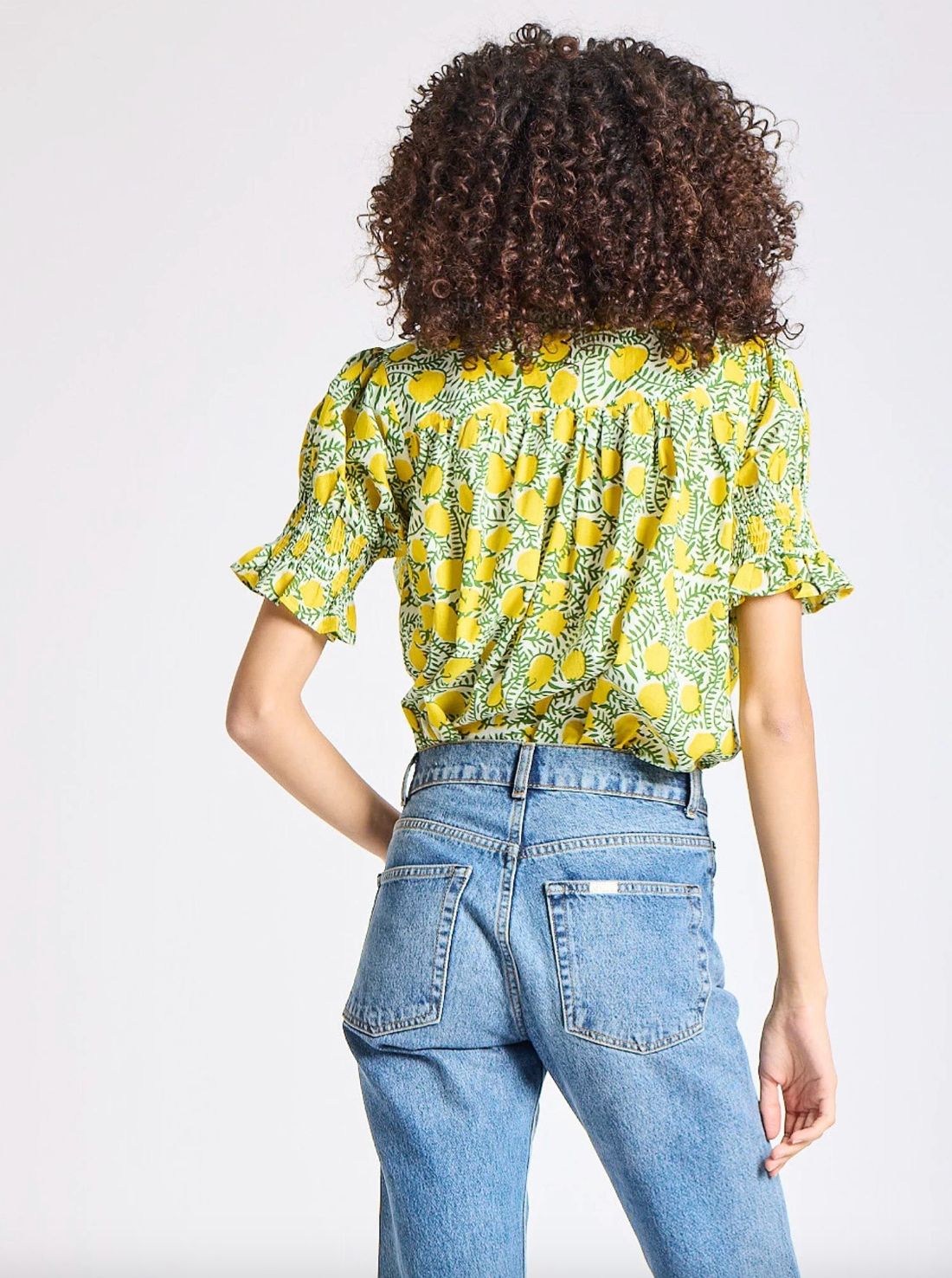 Mille Marnie Blouse in Lemons Print