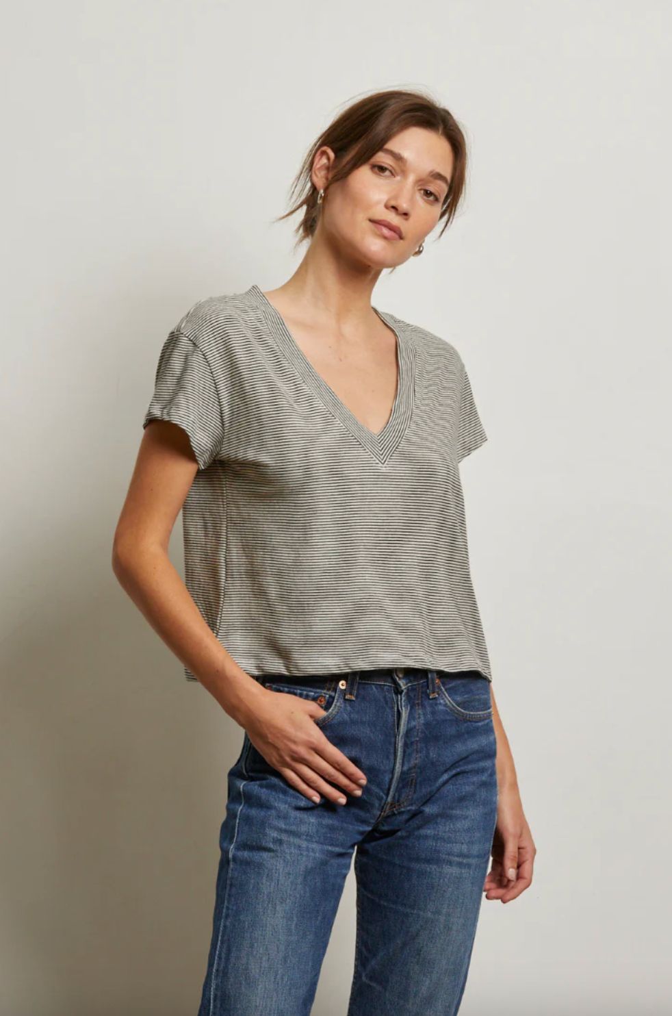 Perfect White Tee Rosie Stripe Tee