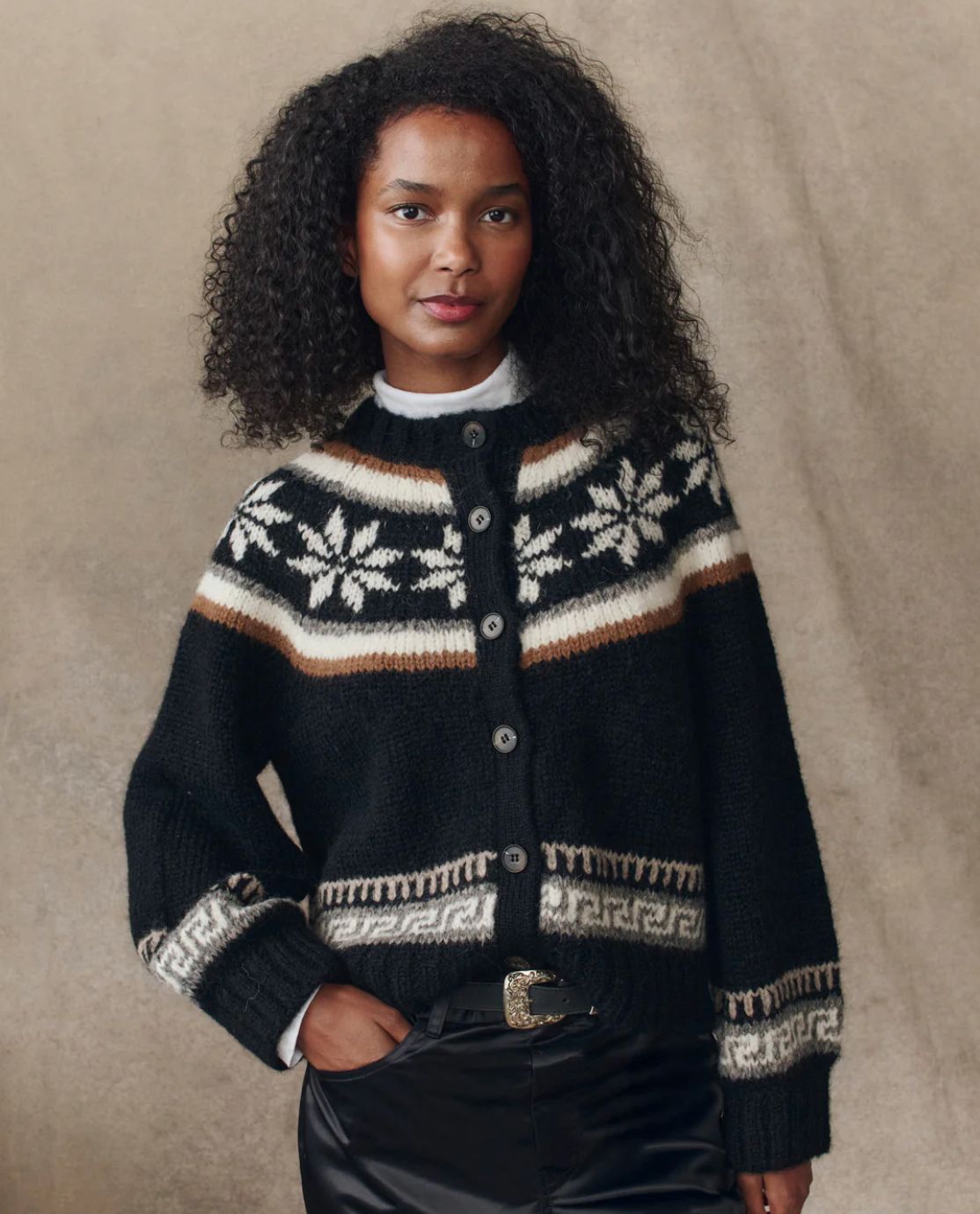 The Great Snowflake Ice Rink Cardigan