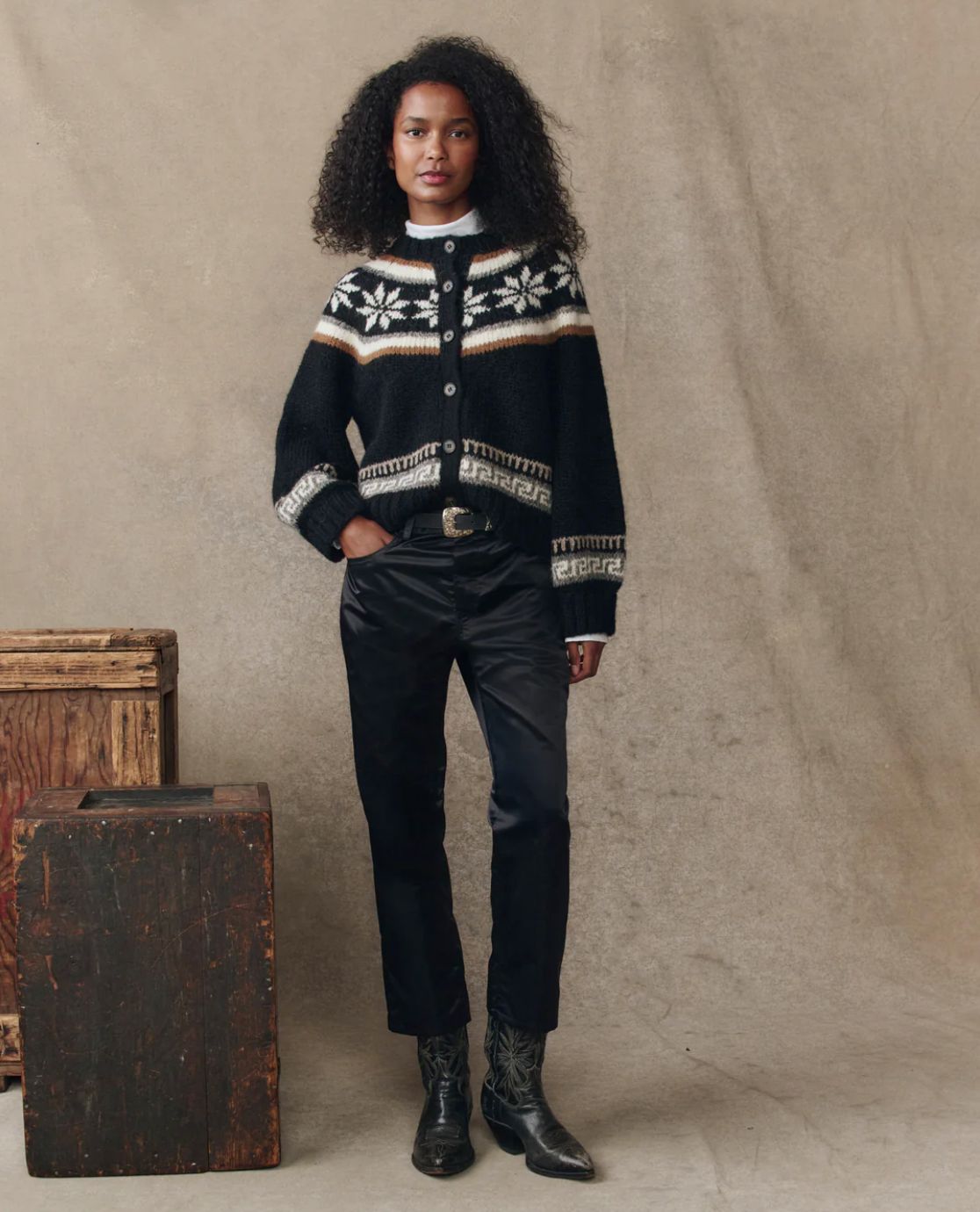 The Great Snowflake Ice Rink Cardigan