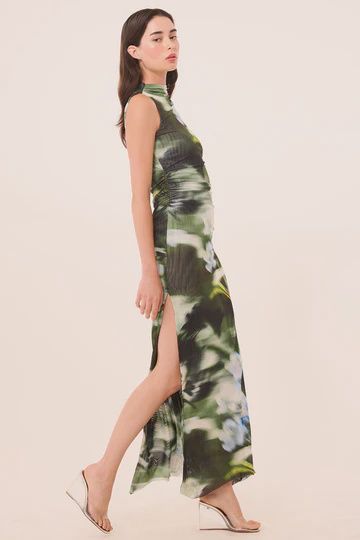 MISA Athena Dress Blurred Casablanca Lily