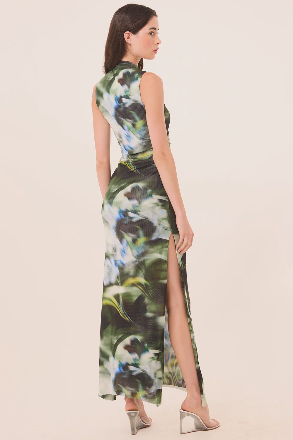 MISA Athena Dress Blurred Casablanca Lily