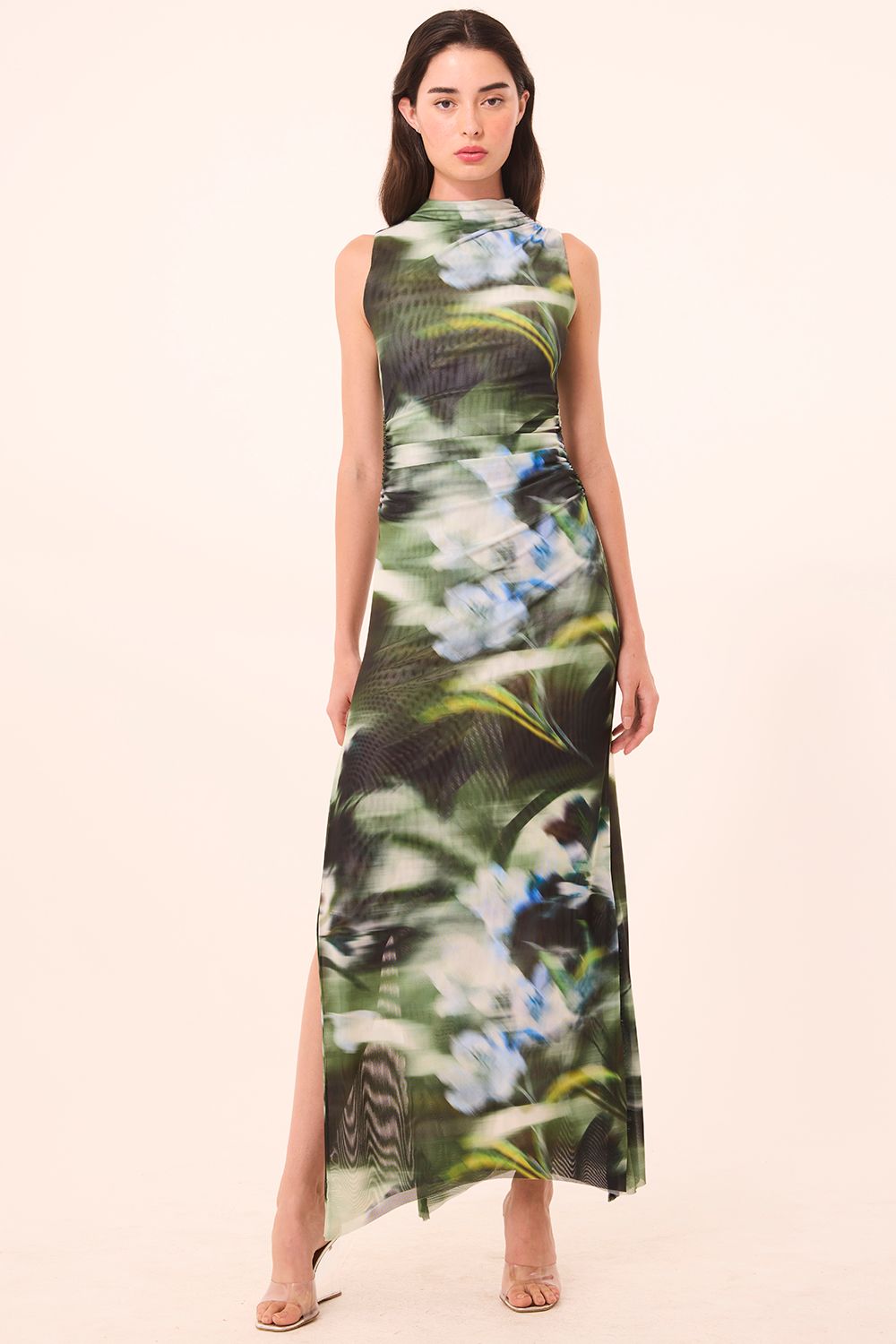 MISA Athena Dress Blurred Casablanca Lily