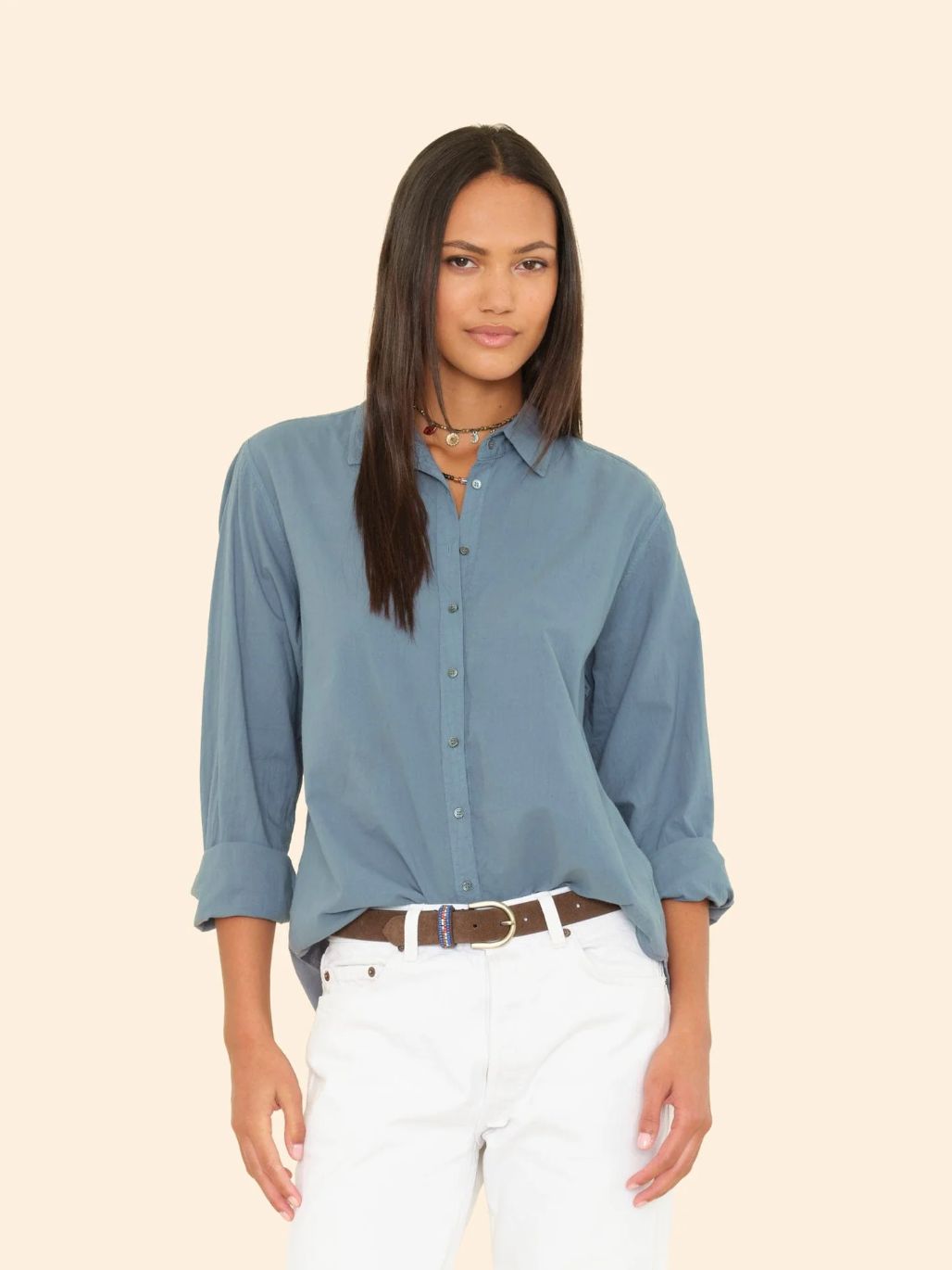 Xirena Beau Shirt in Steely Blue