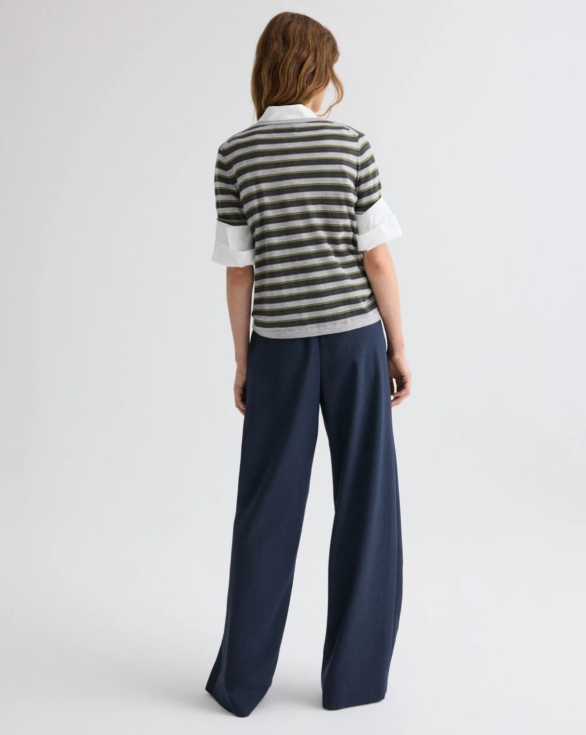 TWP Striped True Crewneck Cashmere Tee