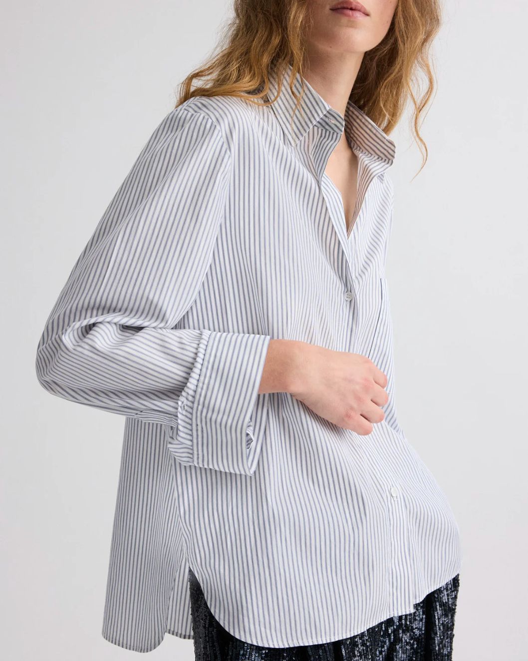 TWP Next Morning in White/Midnight Stripe