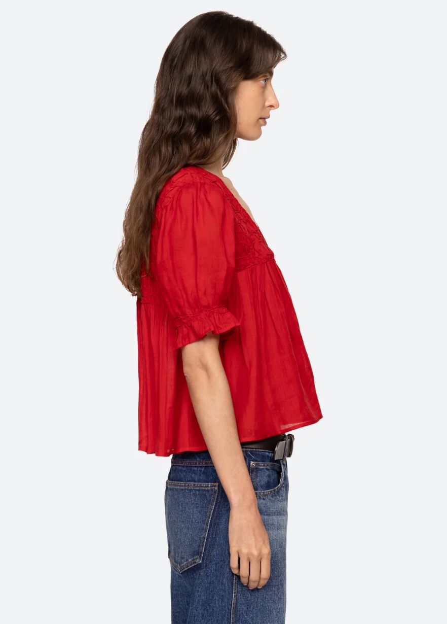 Sea-NY Imogen Short Sleeve Top