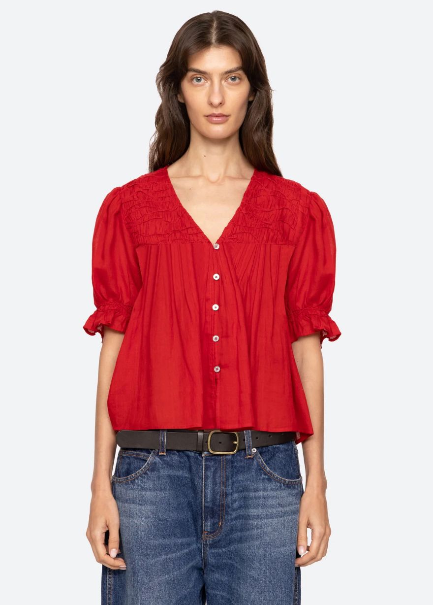 Sea-NY Imogen Short Sleeve Top