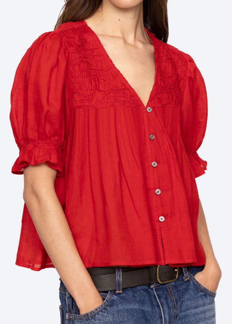 Sea-NY Imogen Short Sleeve Top