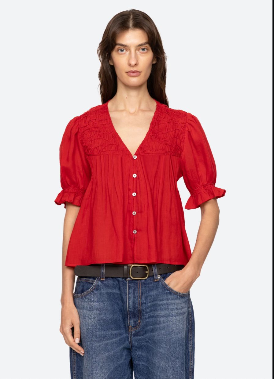 Sea-NY Imogen Short Sleeve Top